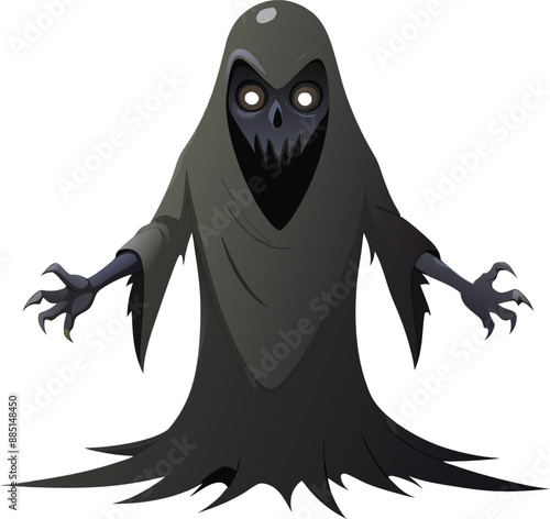 Spooky Ghost Haunts the Night. 