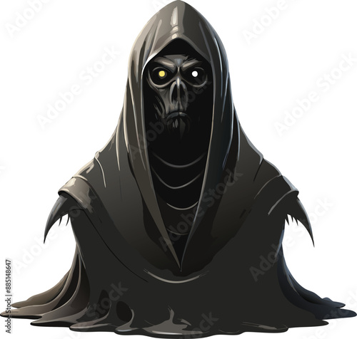Spooky Ghost Haunts the Night. 