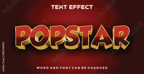 Popstar editable text effect