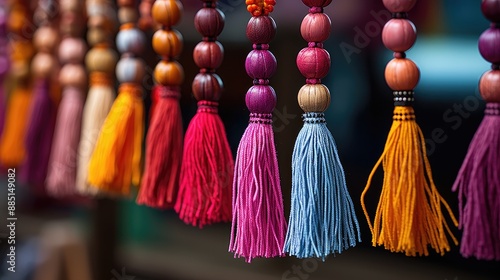 Wallpaper Mural Colorful prayer beads hanging in the stall for sale   Torontodigital.ca