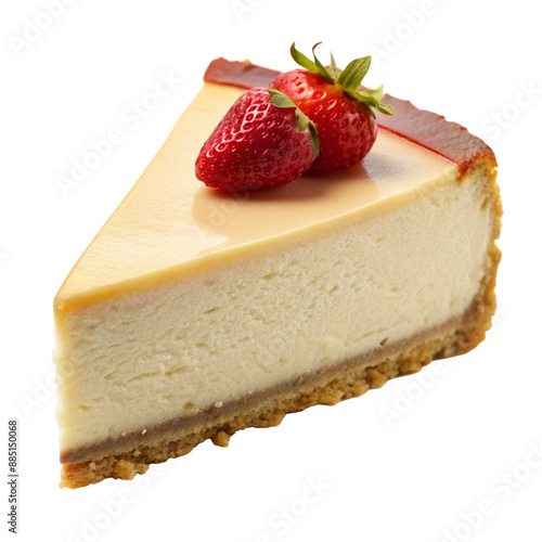 cheesecake isolated on white background.