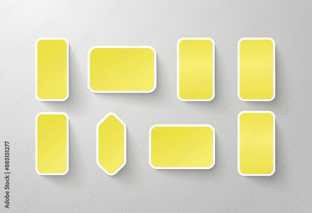 Modern Neon Yellow Rectangle Sticker Label for Creative Professionals Modern Neon Yellow Rectangle Sticker Label for Creative Professionals