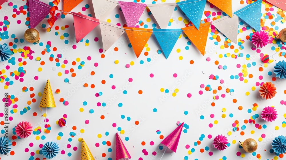 Colorful confetti party background. Colorful confetti party background.