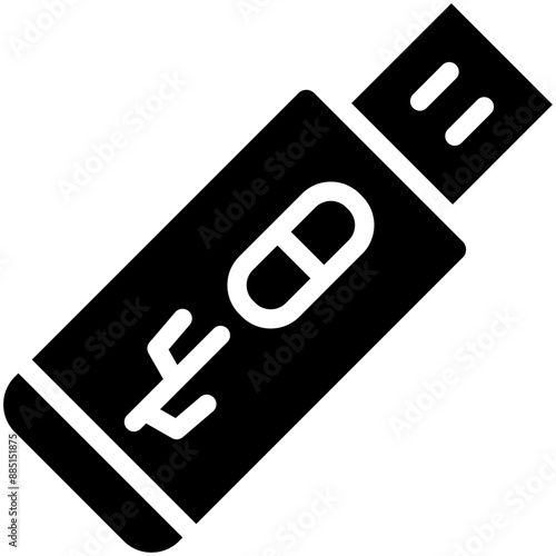 USB vector icon illustration of Mobile UI & UX iconset.