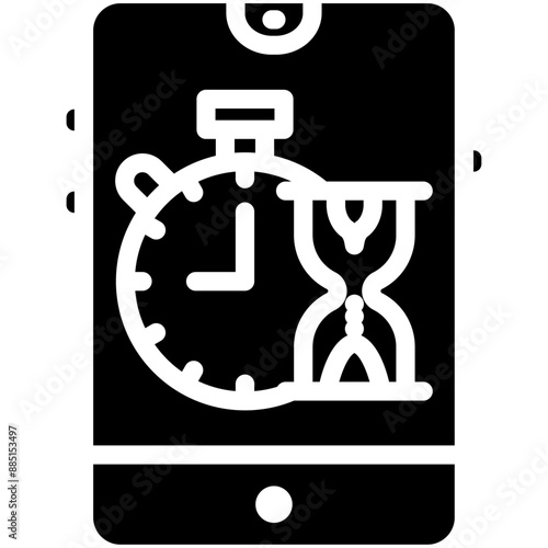 Access Time vector icon illustration of Mobile UI & UX iconset.