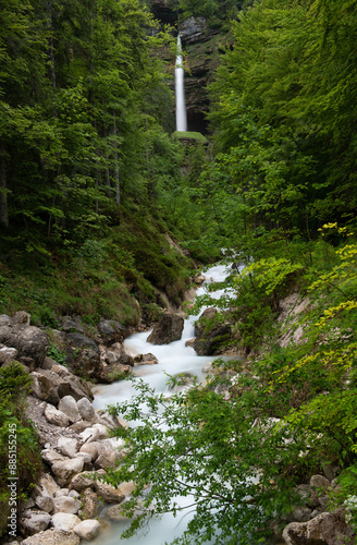 Stunning Pericnik Waterfall in Triglav National Park, Slovenia's Natural Treasure photo