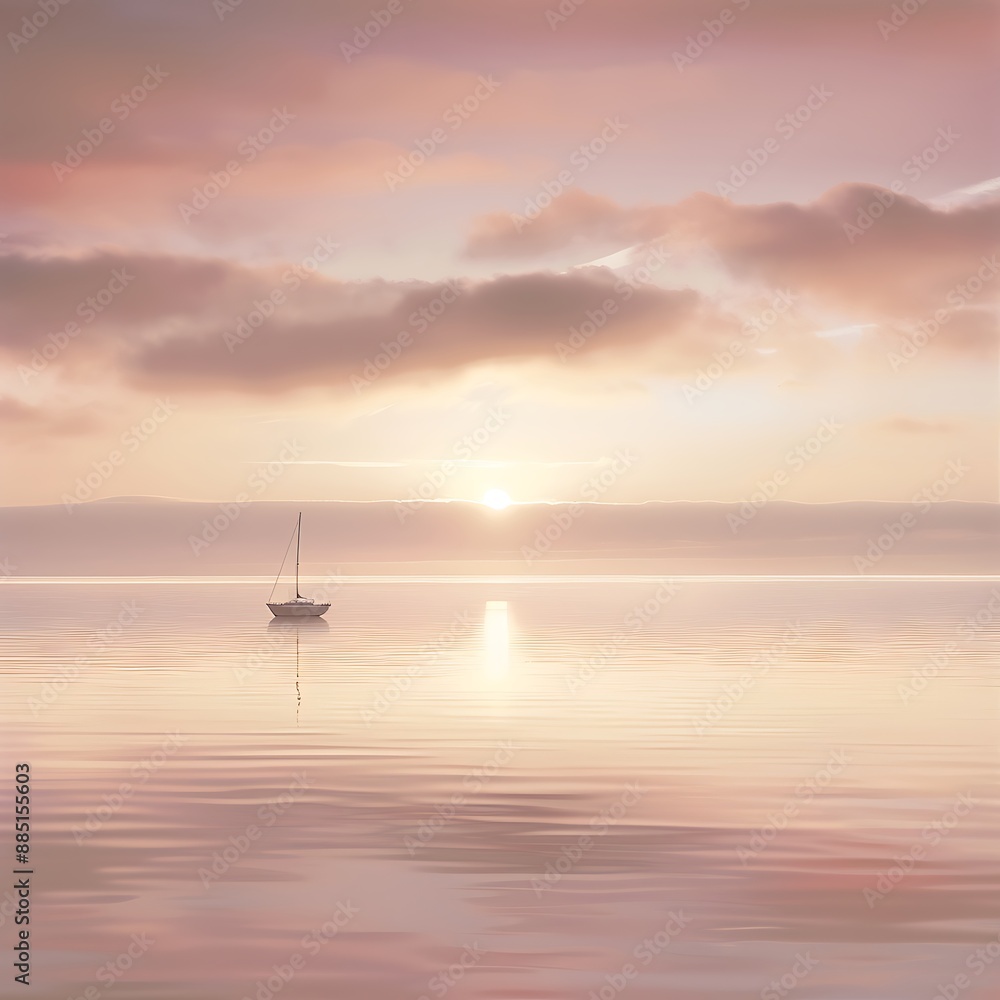 Abstract subtle minimaist sail boat Abstract subtle minimaist sail boat