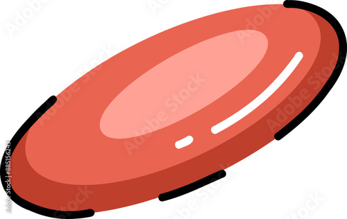 discus throw ball cartoon illustration icon
