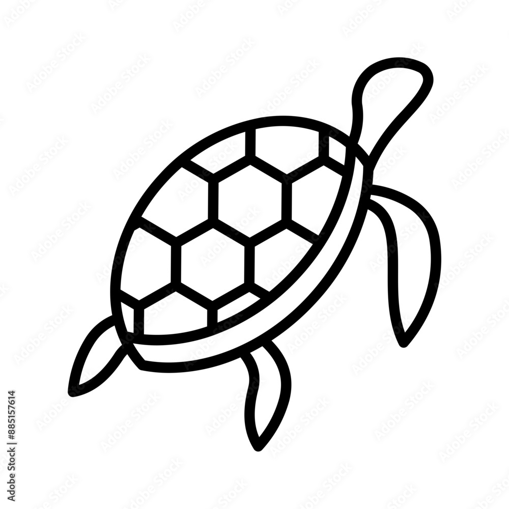Obraz premium Turtle Lineart