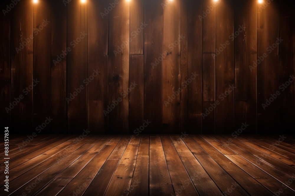 Brown wooden backdrop floor backgrounds spotlight. Brown wooden backdrop floor backgrounds spotlight.