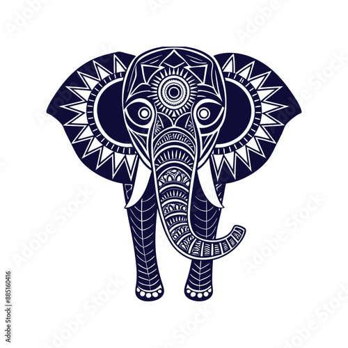 Elephant mandala Clip art isolated vector illustration on a white background © Roman