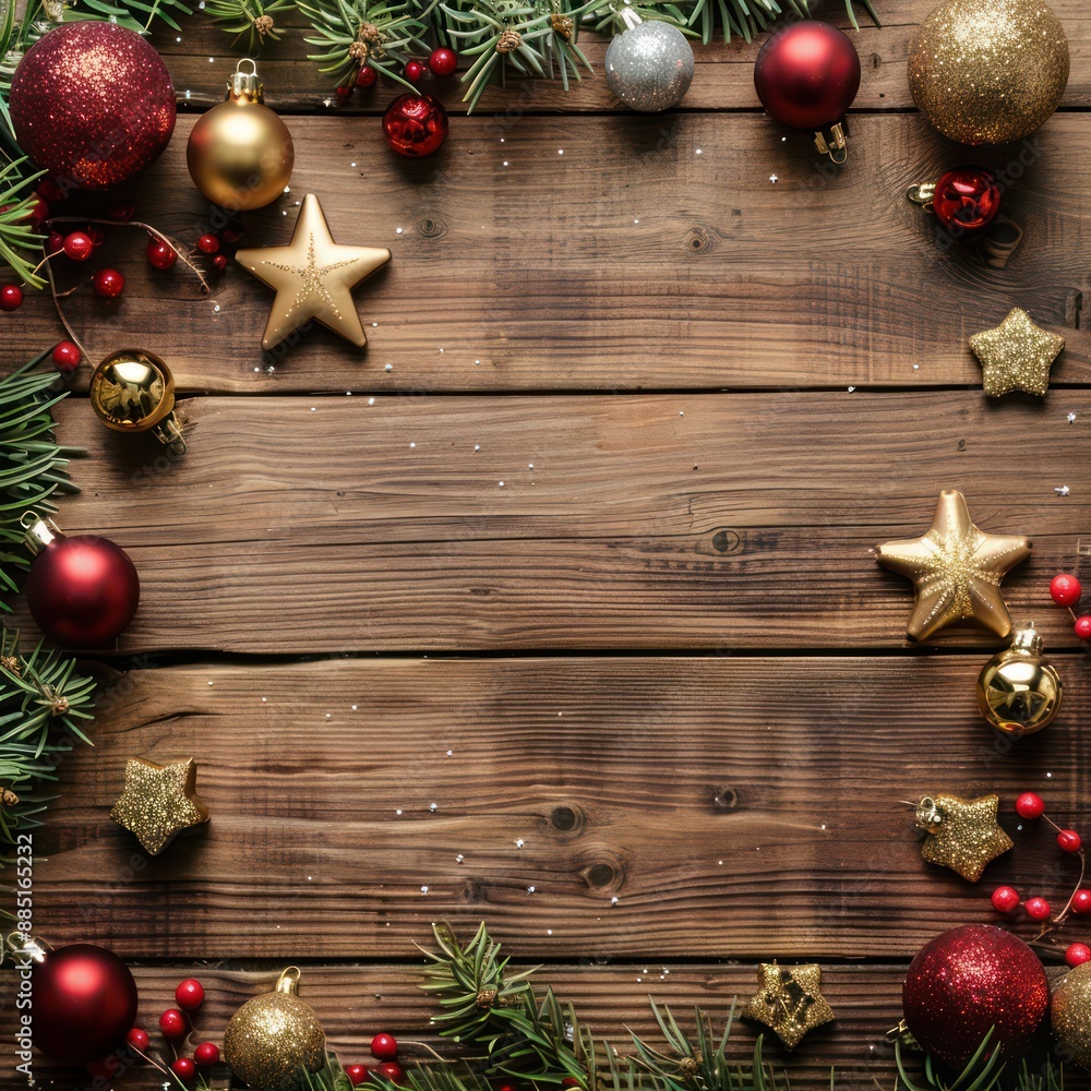 Christmas Abstract decoration of wooden back. Christmas Abstract decoration of wooden back.