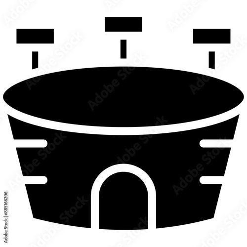 Stadium vector icon illustration of Soccer iconset.