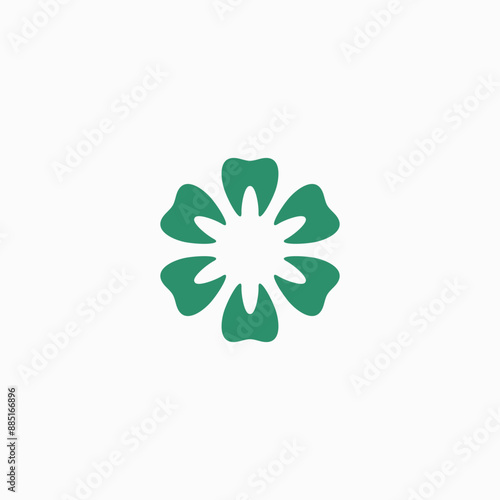flower logo of tooth shape. suitable for dental business