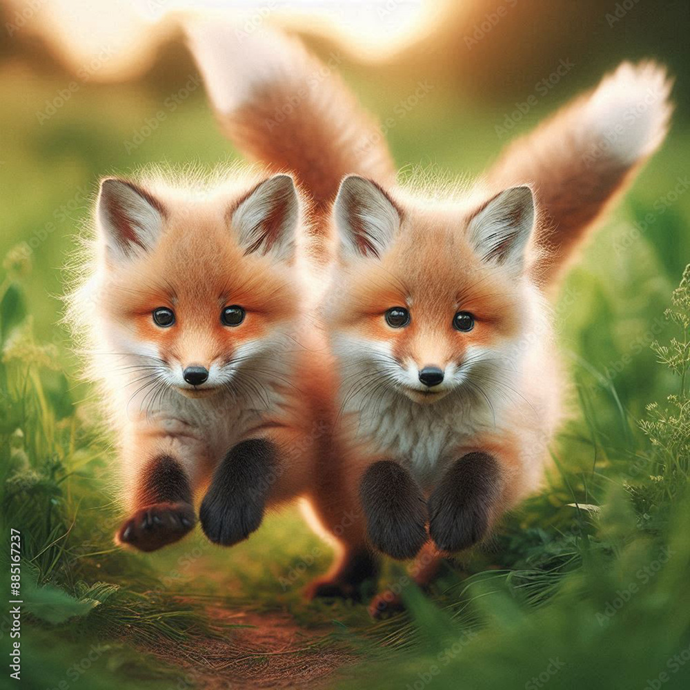 Obraz premium red fox vulpes