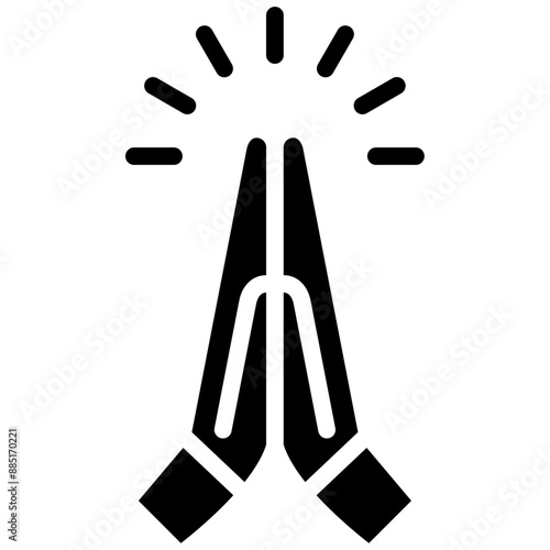 Prayer vector icon illustration of Funeral iconset.