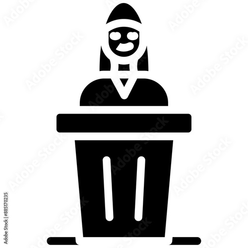 Pulpit vector icon illustration of Funeral iconset.