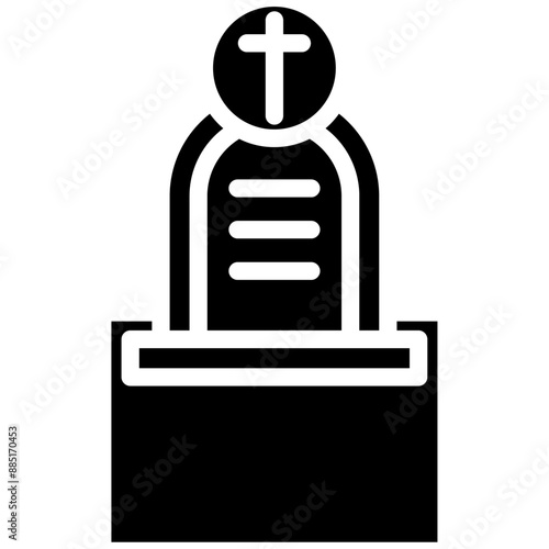 Mortuary vector icon illustration of Funeral iconset.
