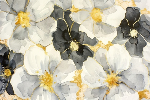 Wallpaper Mural Flower pattern painting accessories accessory. Torontodigital.ca