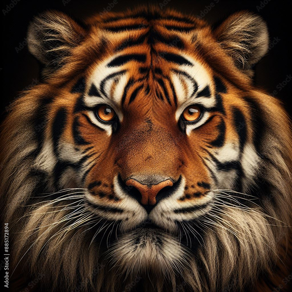 Fototapeta premium tiger head close up