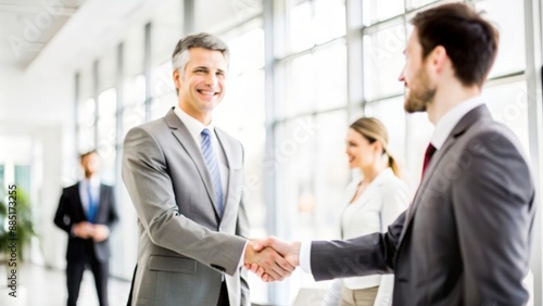 Wallpaper Mural Businessman Shaking Hands Torontodigital.ca