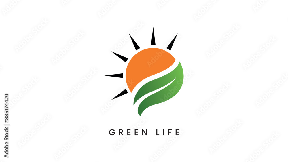 green life farm logo on a white background green life farm logo on a white background