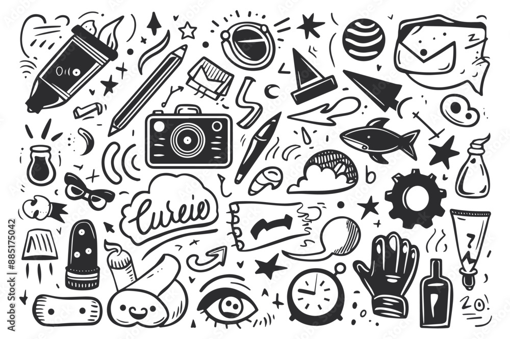 Hand-drawn doodle vector set Hand-drawn doodle vector set
