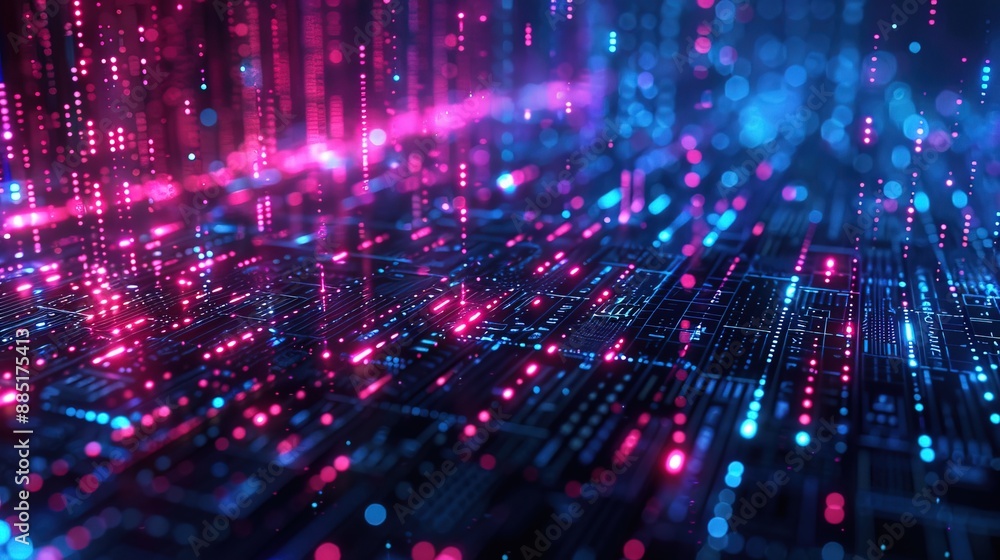 Fabric of cyber information and data streams. Data junction. trending data process Fabric of cyber information and data streams. Data junction. trending data process