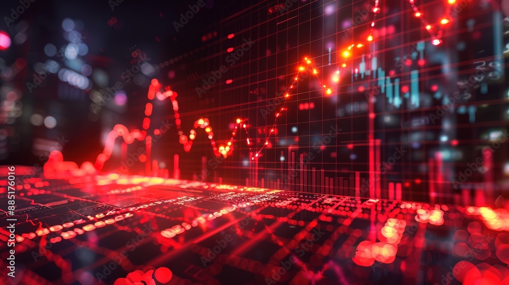 Stock market investment graph showing a downward trend Ideas about business investment trends Financial stock market graph on abstract technology background Stock market investment graph showing a downward trend Ideas about business investment trends Financial stock market graph on abstract technology background