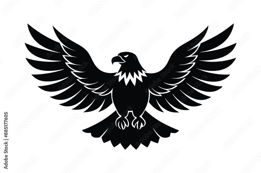 eagle silhouette vector illustration. eagle silhouette vector illustration.