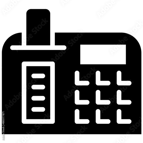 Cash Register vector icon illustration of Pharmacy iconset.