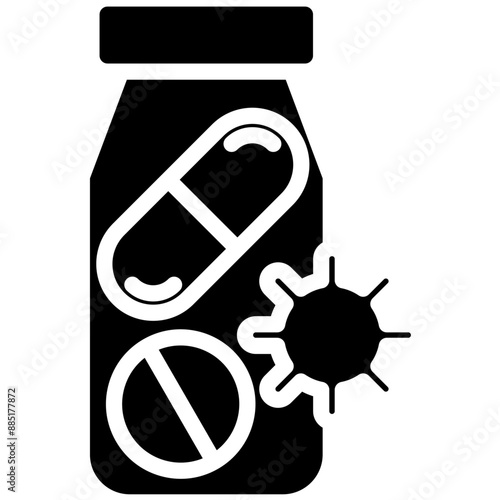 Antibiotic vector icon illustration of Pharmacy iconset.