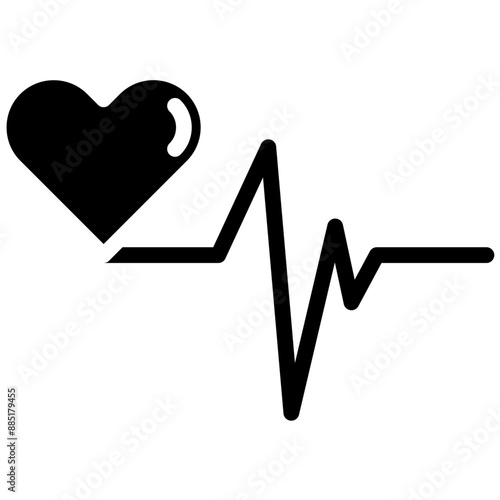 Heart Rate vector icon illustration of Pilates iconset.