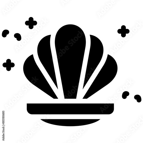 Clam vector icon illustration of Coastline iconset.