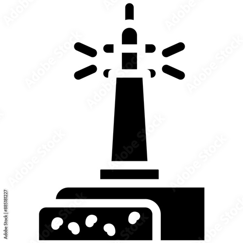 Lighthouse vector icon illustration of Coastline iconset.