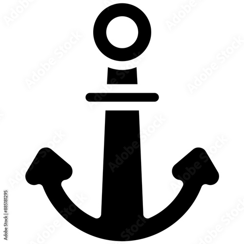 Anchor vector icon illustration of Coastline iconset.