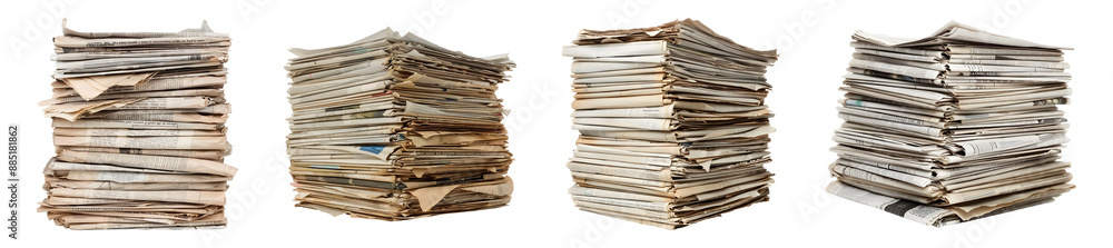 Stack of newspaper isolated on transparent background
Stack of newspaper isolated on transparent background