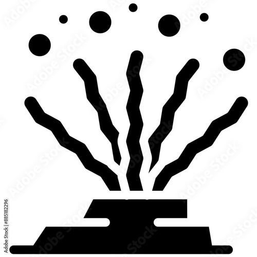 Seaweed vector icon illustration of Coastline iconset.