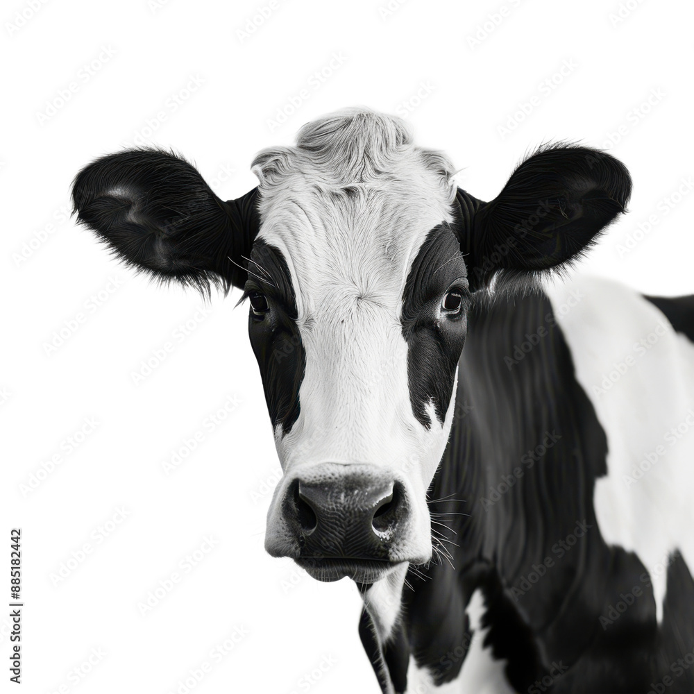 Jersey, Holstein Friesian black and white dairy cow, black angus and Charolais cows isolated on transparent background, png file Jersey, Holstein Friesian black and white dairy cow, black angus and Charolais cows isolated on transparent background, png file