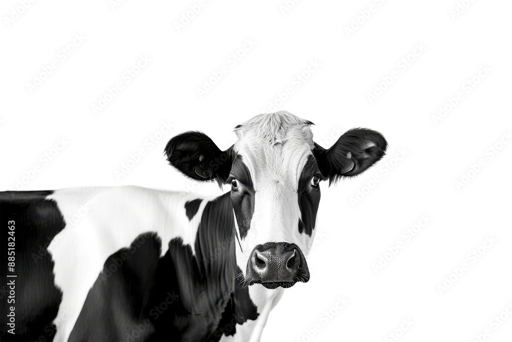Jersey, Holstein Friesian black and white dairy cow, black angus and Charolais cows isolated on transparent background, png file Jersey, Holstein Friesian black and white dairy cow, black angus and Charolais cows isolated on transparent background, png file