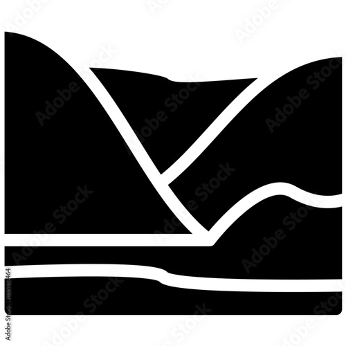 Sand Ripples vector icon illustration of Coastline iconset.