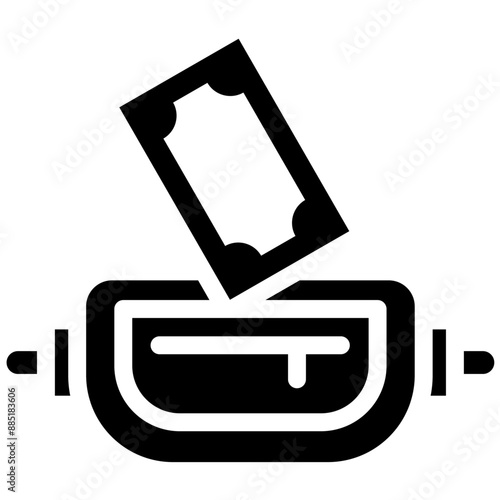 Money Belt vector icon illustration of Hajj Pilgrimage iconset.