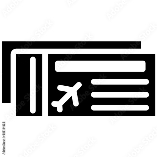 Airline Ticket vector icon illustration of Hajj Pilgrimage iconset.