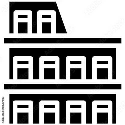 Colosseum vector icon illustration of Italy iconset.
