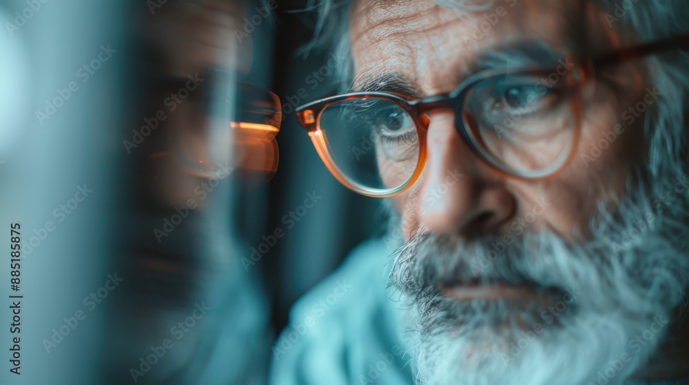An artistic image showing a reflection in glasses with a bokeh effect and creative depth, highlighting the interplay between clarity and blur, light and shadow. An artistic image showing a reflection in glasses with a bokeh effect and creative depth, highlighting the interplay between clarity and blur, light and shadow.
