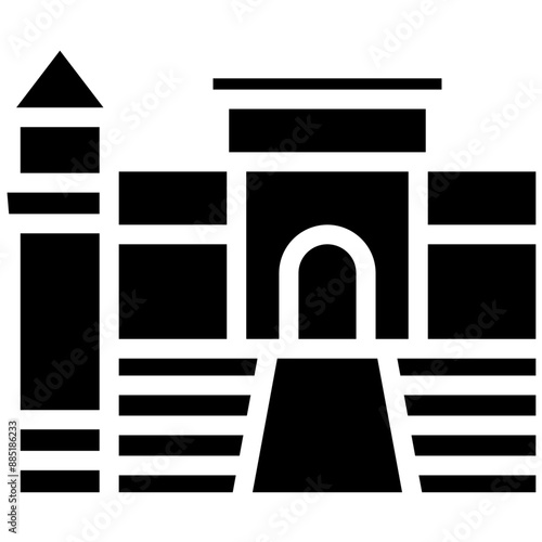 Amalfi Coastline vector icon illustration of Italy iconset.