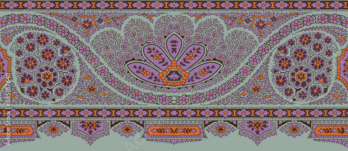  Ethnic Turkish Geometrical islamic seamless border vector Art Design