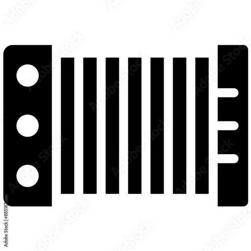 Accordion vector icon illustration of Festa Junina iconset.