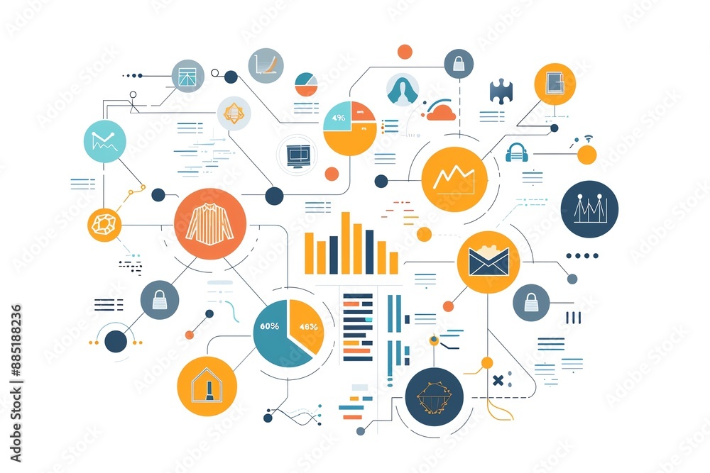An abstract representation of AIdriven analytics and predictive analytics An abstract representation of AIdriven analytics and predictive analytics