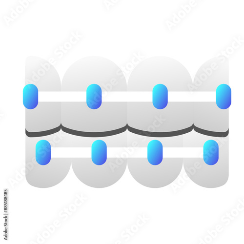 Editable dental braces vector icon. Dentistry, healthcare, medical. Part of a big icon set family. Perfect for web and app interfaces, presentations, infographics, etc